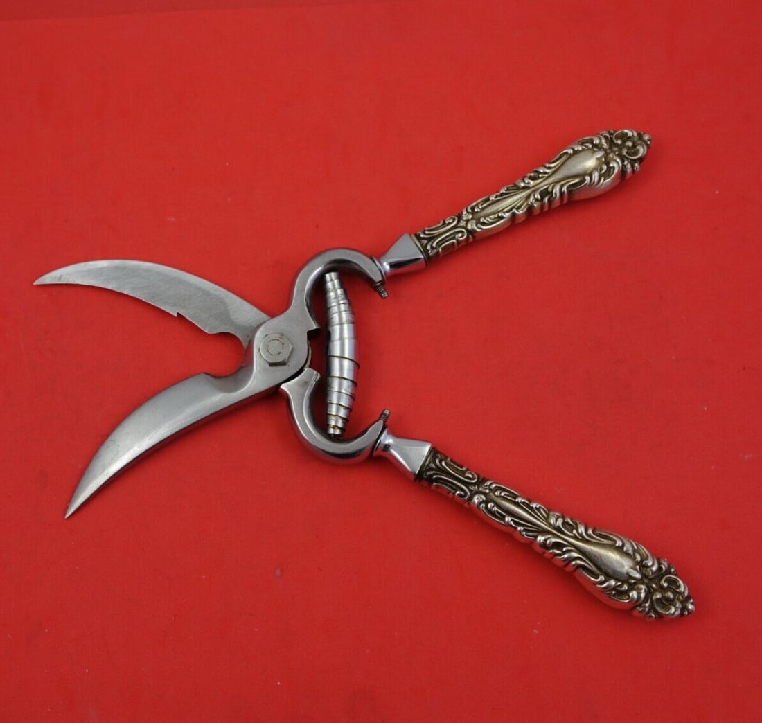 Amston Athene Crescendo Sterling Silver Lobster Shears 10 5/8" (1 of 3)