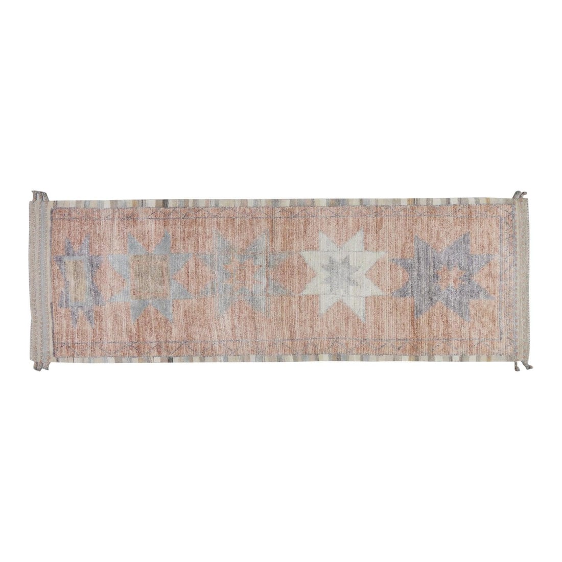 Chocolate Wool Moroccan Area Rug Hand Knotted 3'x8'8" Vintage 1970s: Chocolate Wool Moroccan Area Rug Hand Knotted 3'x8'8" Vintage 1970s This 1970s Moroccan hand-knotted wool rug features traditional craftsmanship blended with modern design elements. The rug offers a d