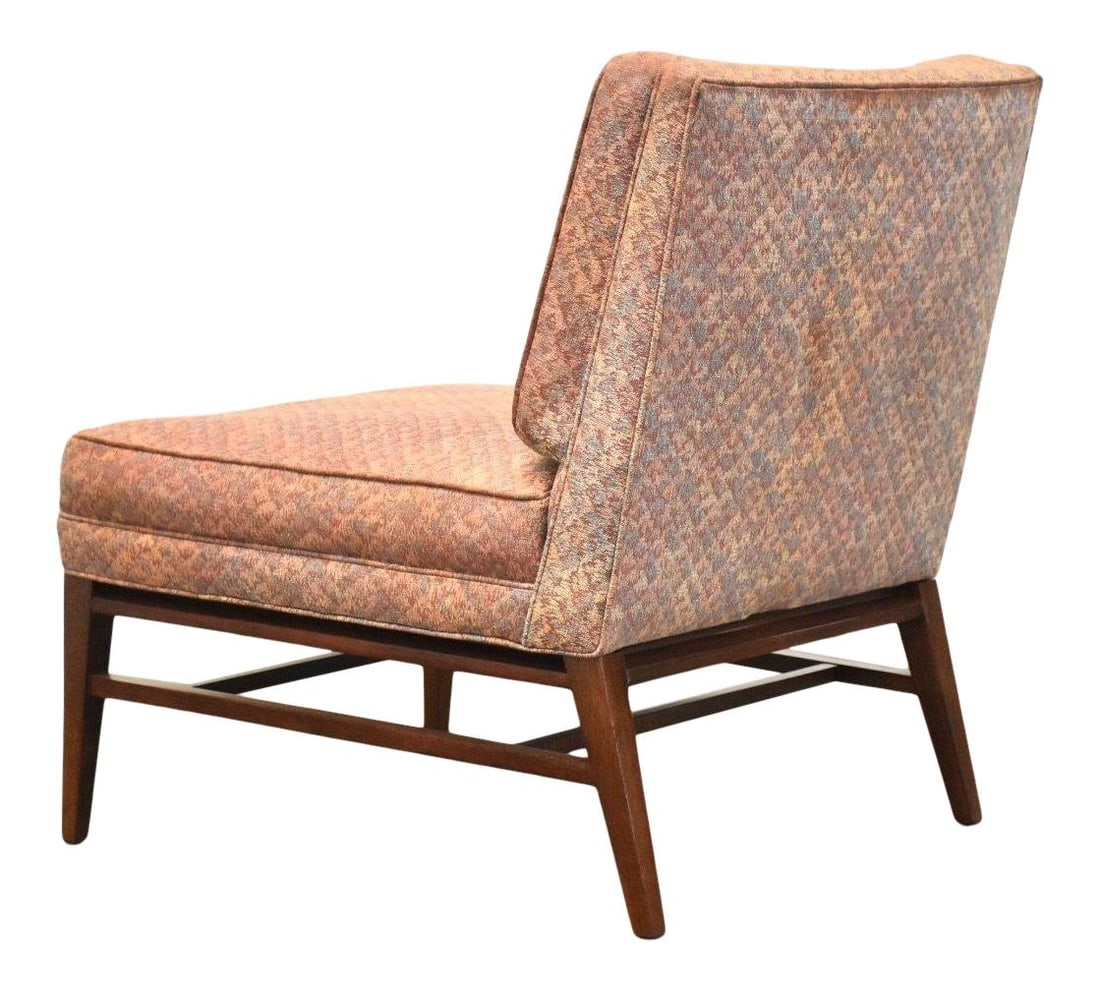 Paul McCobb Mid-Century Modern Mahogany Lounge Chair: Paul McCobb Mid-Century Modern Mahogany Lounge Chair Introducing a stunning mid-century modern lounge chair crafted from high-quality mahogany by renowned designer Paul McCobb from the "Planner Group"