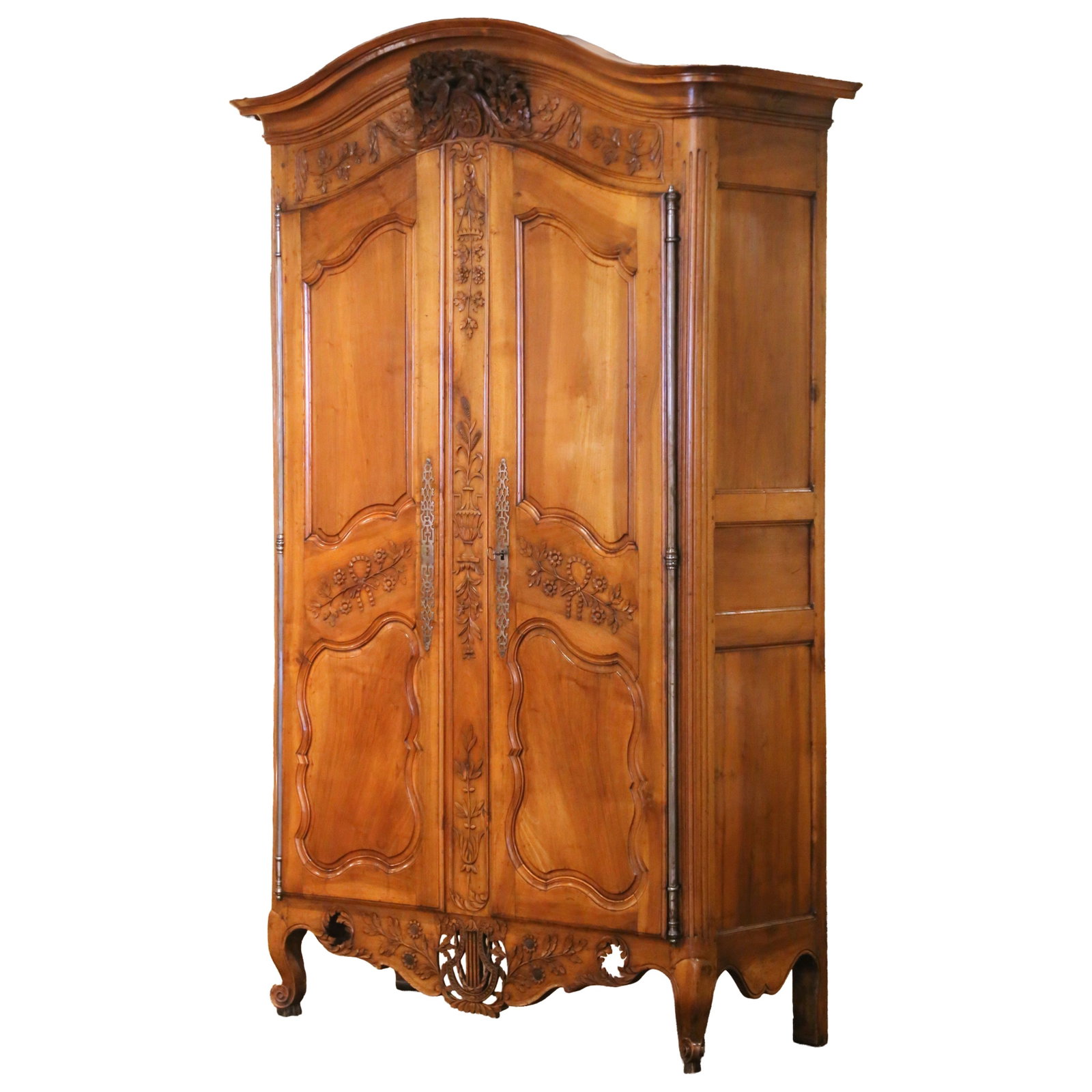 French Louis XV Walnut Provencal Wedding Armoire (1 of 18)