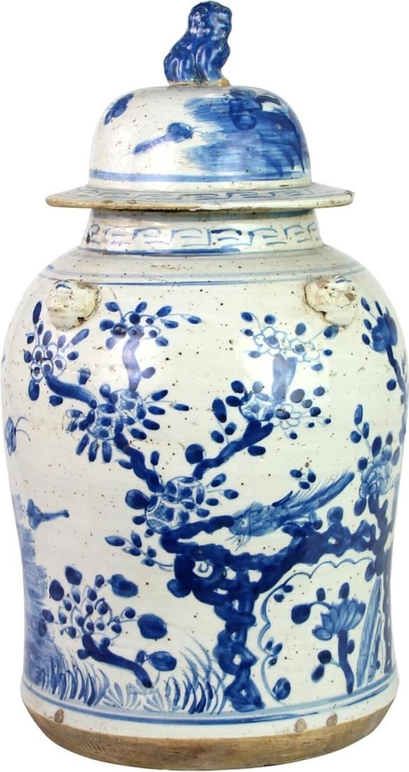 Asian Style Ceramic Temple Jar 18H 11W 11D (1 of 5)