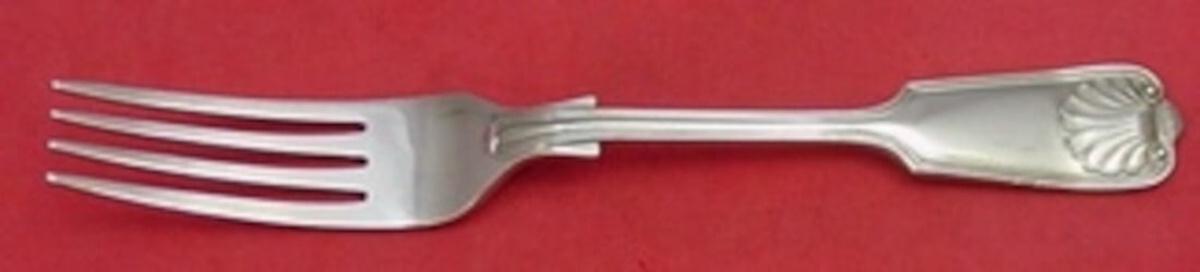 Georgian House Sterling Silver Fiddle Thread & Shell Dinner Fork 8.5" (1 of 2)