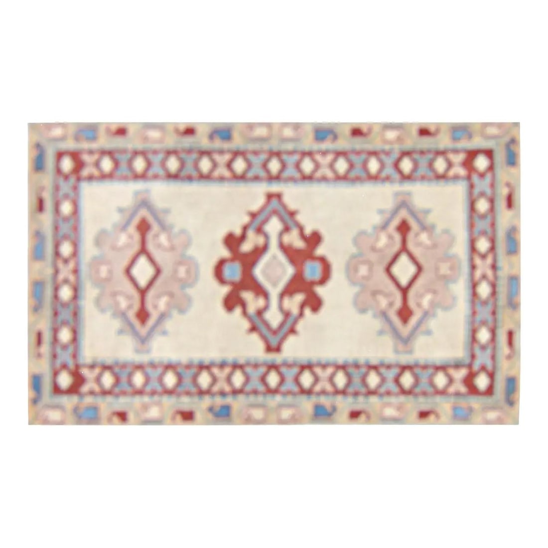 2'8 x 4'4" Hand-Knotted Wool Area Rug Anatolian Turkish Vintage: 2'8 x 4'4" Hand-Knotted Wool Area Rug Anatolian Turkish Vintage This vintage Turkish Anatolian hand-knotted wool rug is crafted using traditional techniques, combining timeless artistry with a modern 