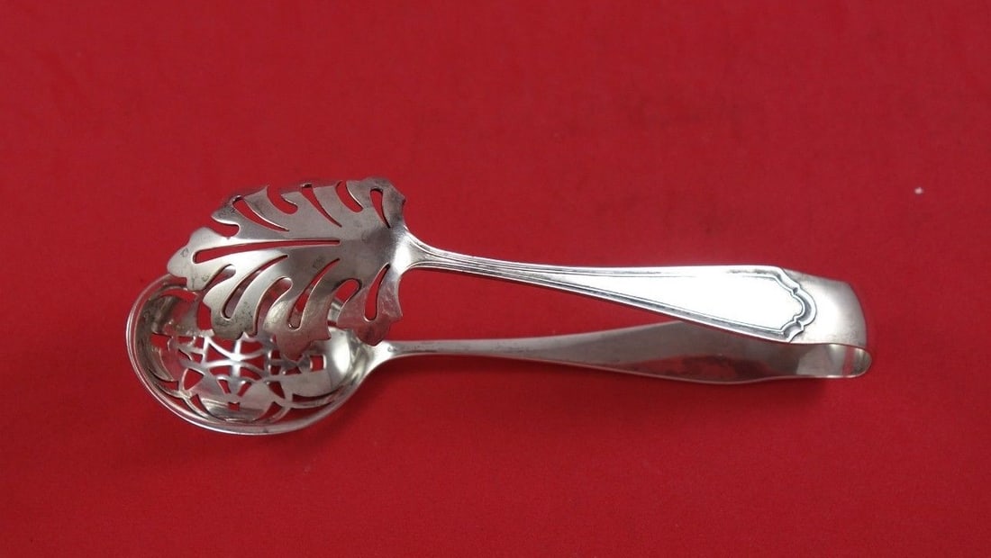 Watson John Alden Sterling Silver Ice Tongs 6.5 Inch Serving Tool (1 of 2)