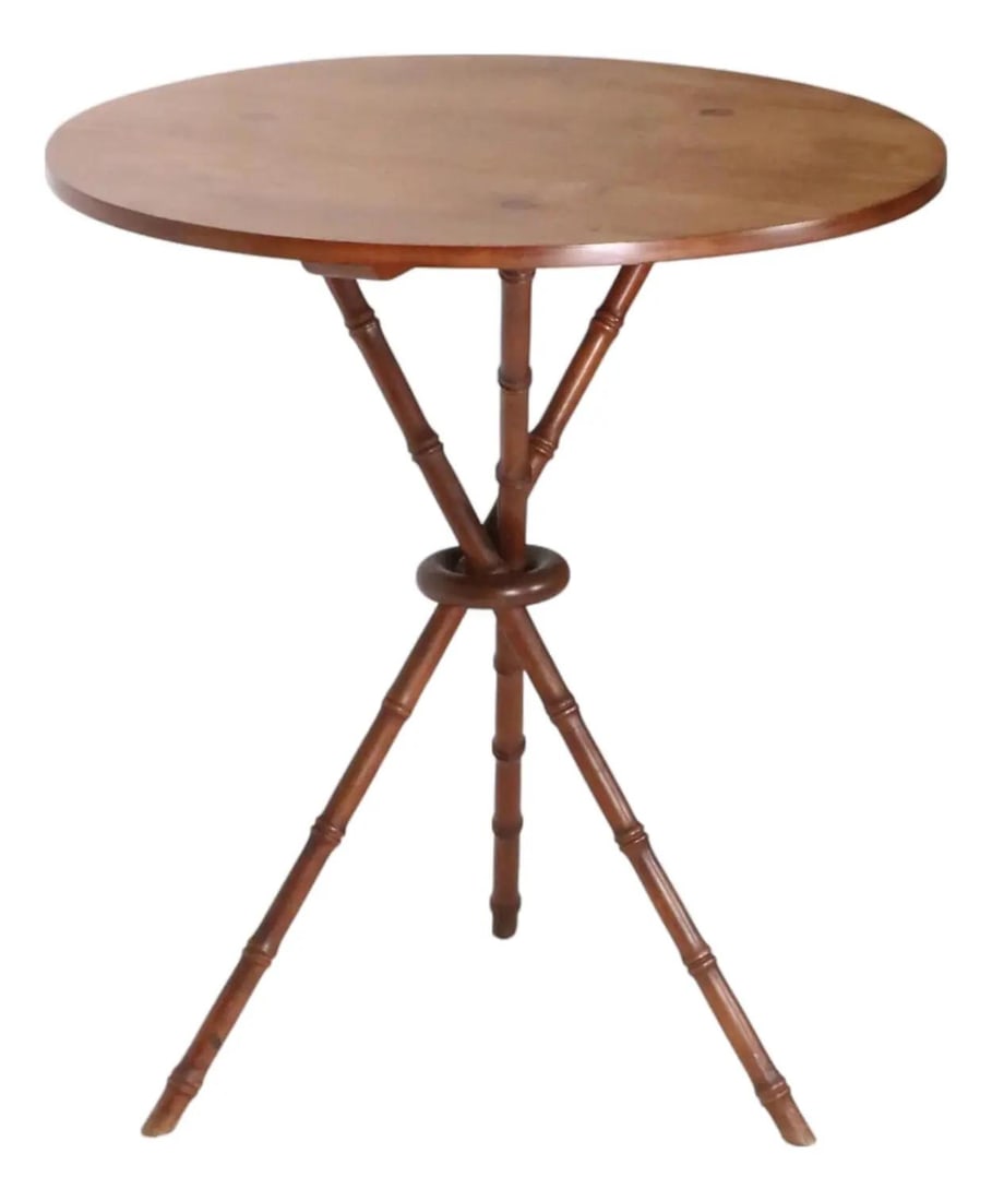 Mid 20th Century Faux Bamboo Donut Gueridon Table by Trutype (1 of 10)