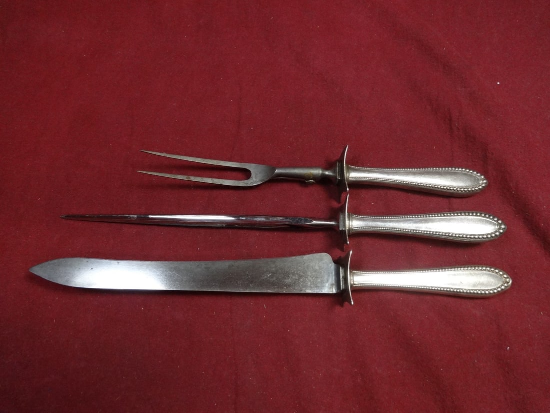Gorham Virginia Sterling Silver 3pc Carving Set with Stainless Handles 14" (1 of 1)