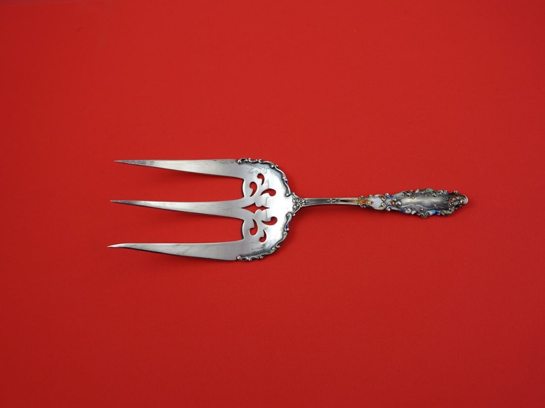 Gorham Luxembourg Sterling Silver Toast Serving Fork Enamel 7 7/8" (1 of 3)