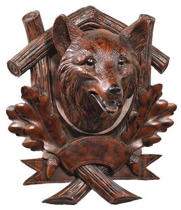 Rustic Resin Fox Head Wall Trophy Art USA Equestrian Collection (1 of 1)