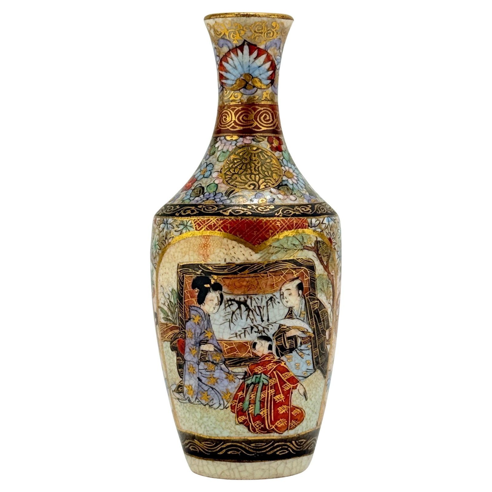 Meiji Era Miniature Satsuma Porcelain Vase Signed Japan (1 of 15)