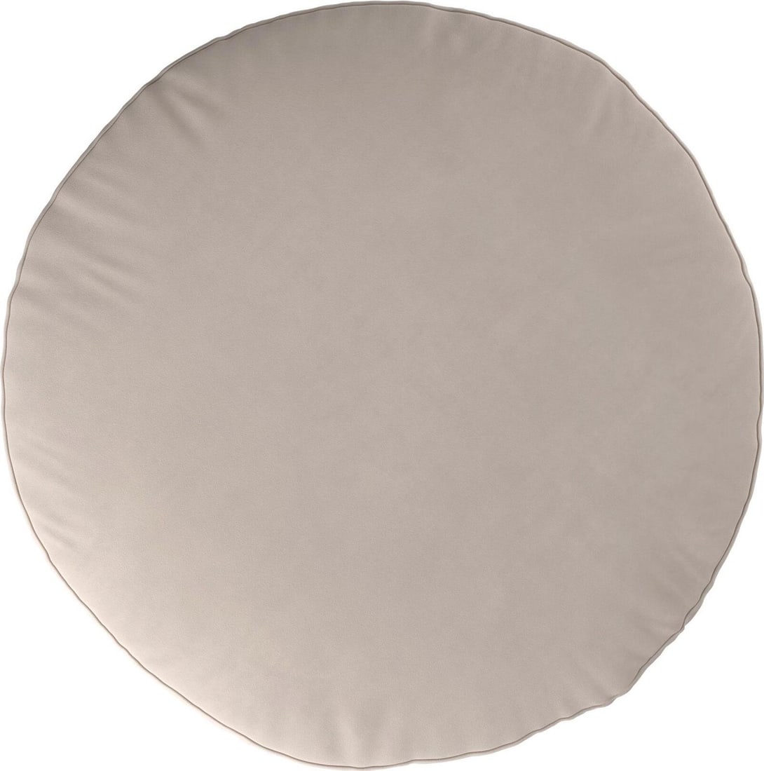 Howard Elliott Bella Round Pouf Ottoman 24H Brown Sand Polyester (1 of 5)