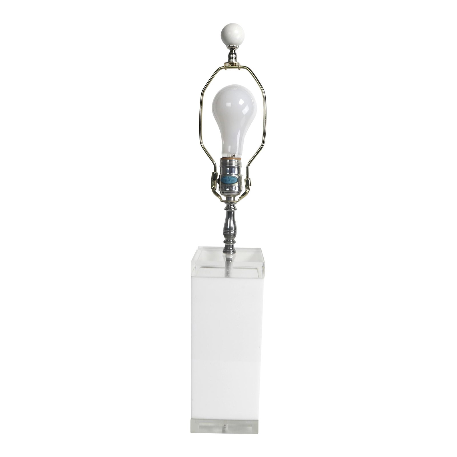 George Bullio Postmodern Lucite Table Lamp 1960s Hollywood Regency (1 of 10)