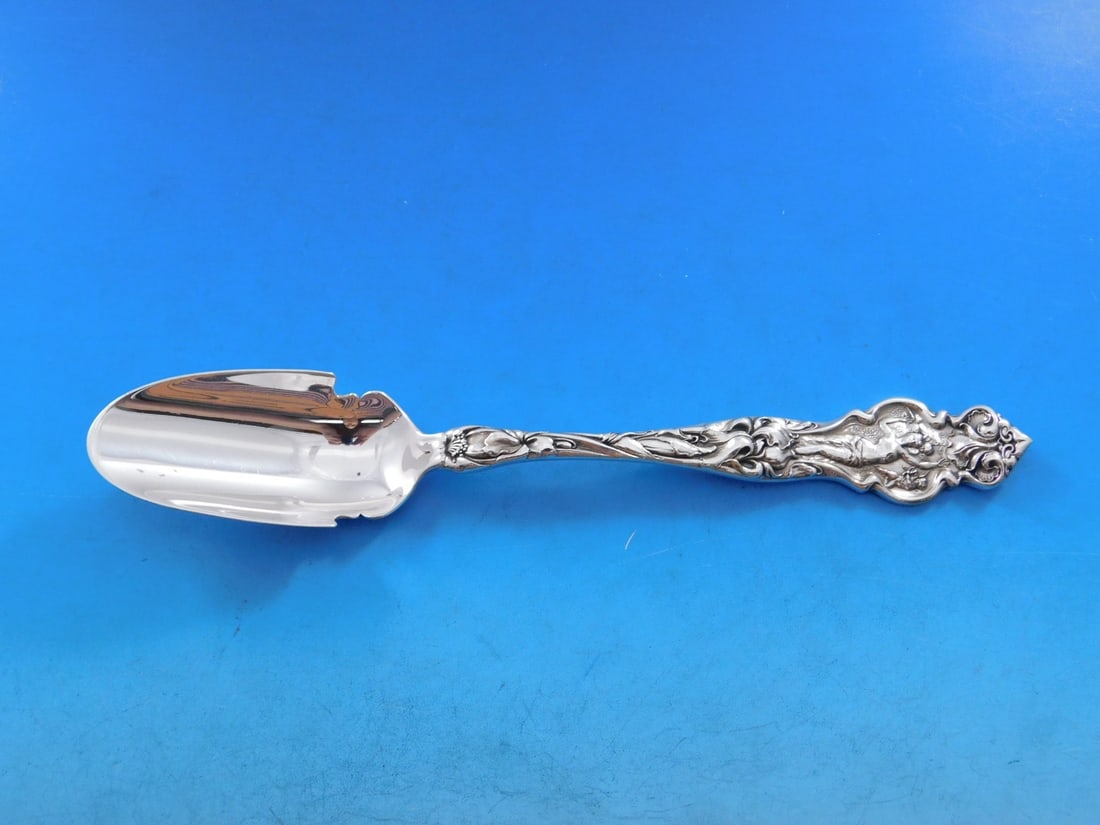 Wallace Irian Sterling Silver Cheese Scoop 7 7/8 Inch Art Nouveau (1 of 6)