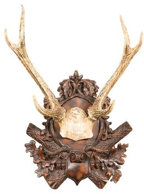 Hand-Painted Lodge Style Chocolate Antlers Wall Art Plaque (1 of 1)