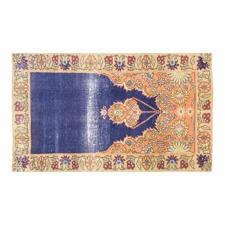 Handmade Anatolian Wool Area Rug 2'4" x 4' Turkish Vintage Carpet: Handmade Anatolian Wool Area Rug 2'4" x 4' Turkish Vintage Carpet This vintage Turkish Anatolian rug is hand-knotted from wool using traditional techniques, offering a blend of classic craftsmanship a