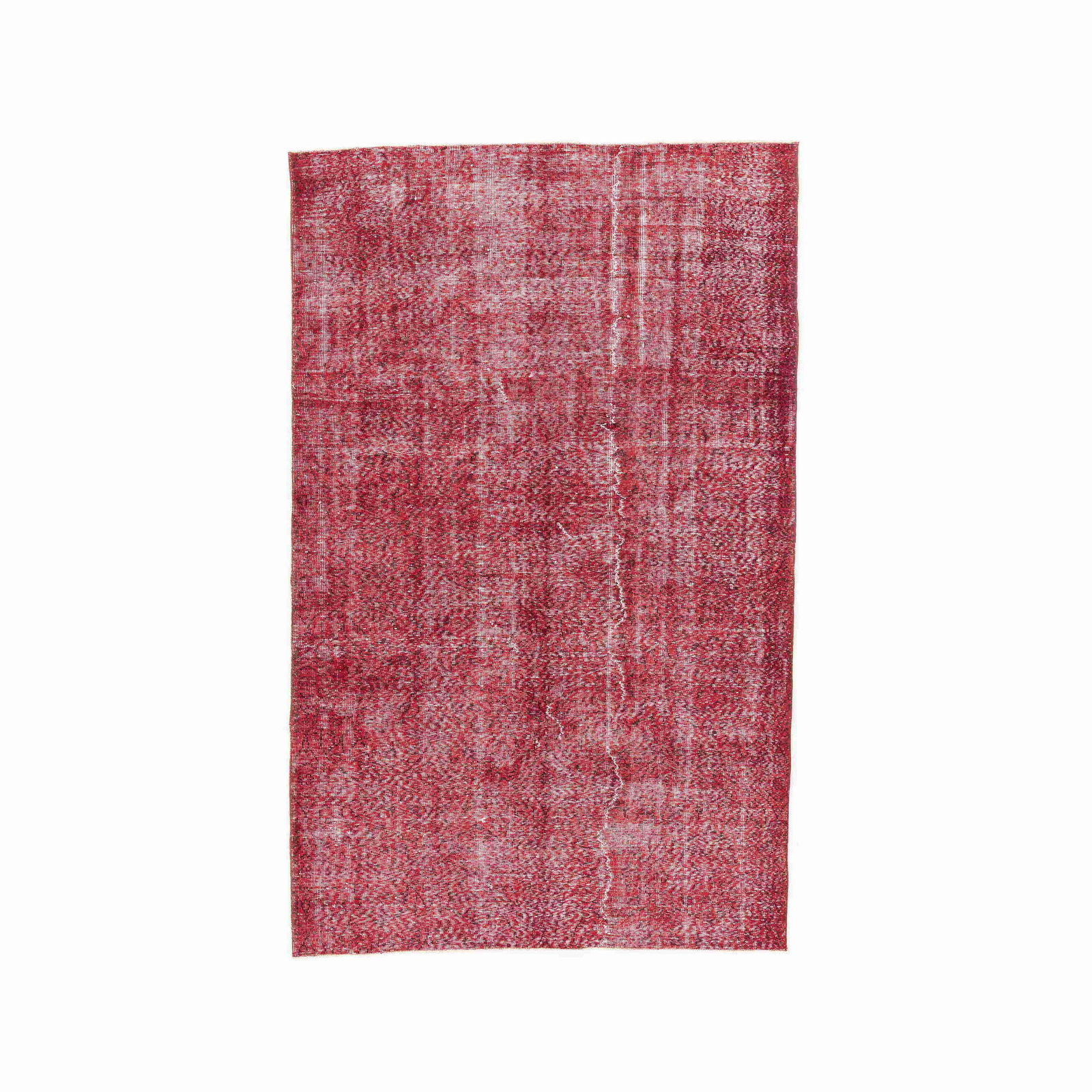 Vintage Handmade Wool on Cotton Carpet 68.9 x 110.2 inches: Vintage Handmade Wool on Cotton Carpet 68.9 x 110.2 inches Introducing an authentic handmade vintage carpet crafted with a luxurious wool-on-cotton blend. This exquisite piece features a weaving techn