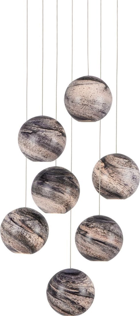 Currey & Company Night Sky Pendant 7-Light Adjustable Dimmable: Currey & Company Night Sky Pendant 7-Light Adjustable Dimmable Illuminate your space with the enchanting Mesmerizing Night Sky Pendant, a stunning lighting fixture that combines elegance with function