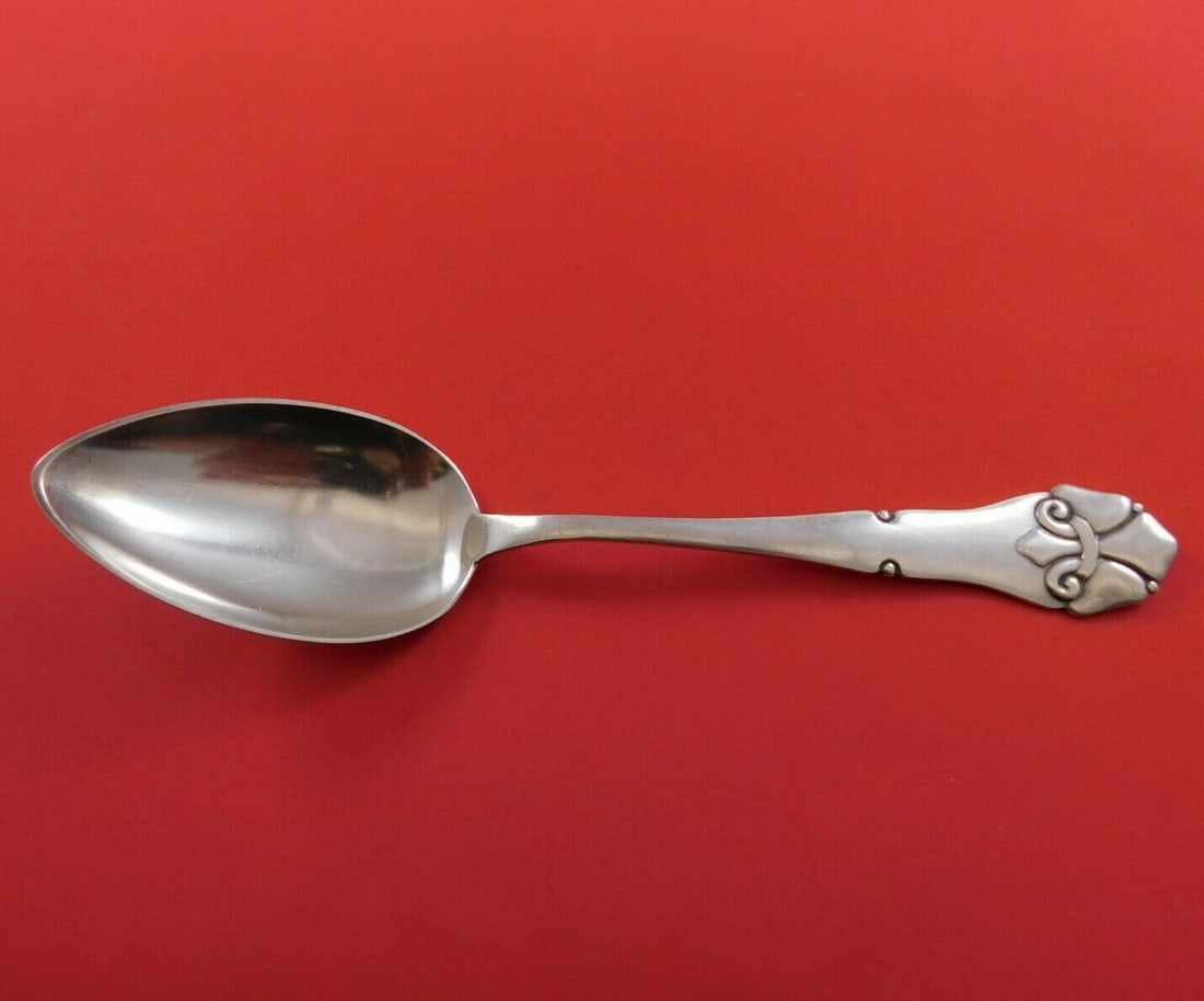 Christian F. Heise French Lily Sterling Silver Dinner Spoon 8 Inch: Christian F. Heise French Lily Sterling Silver Dinner Spoon 8 Inch This vintage dinner spoon is crafted from sterling silver in the elegant French Lily pattern by Christian F. Heise of Denmark. Dating