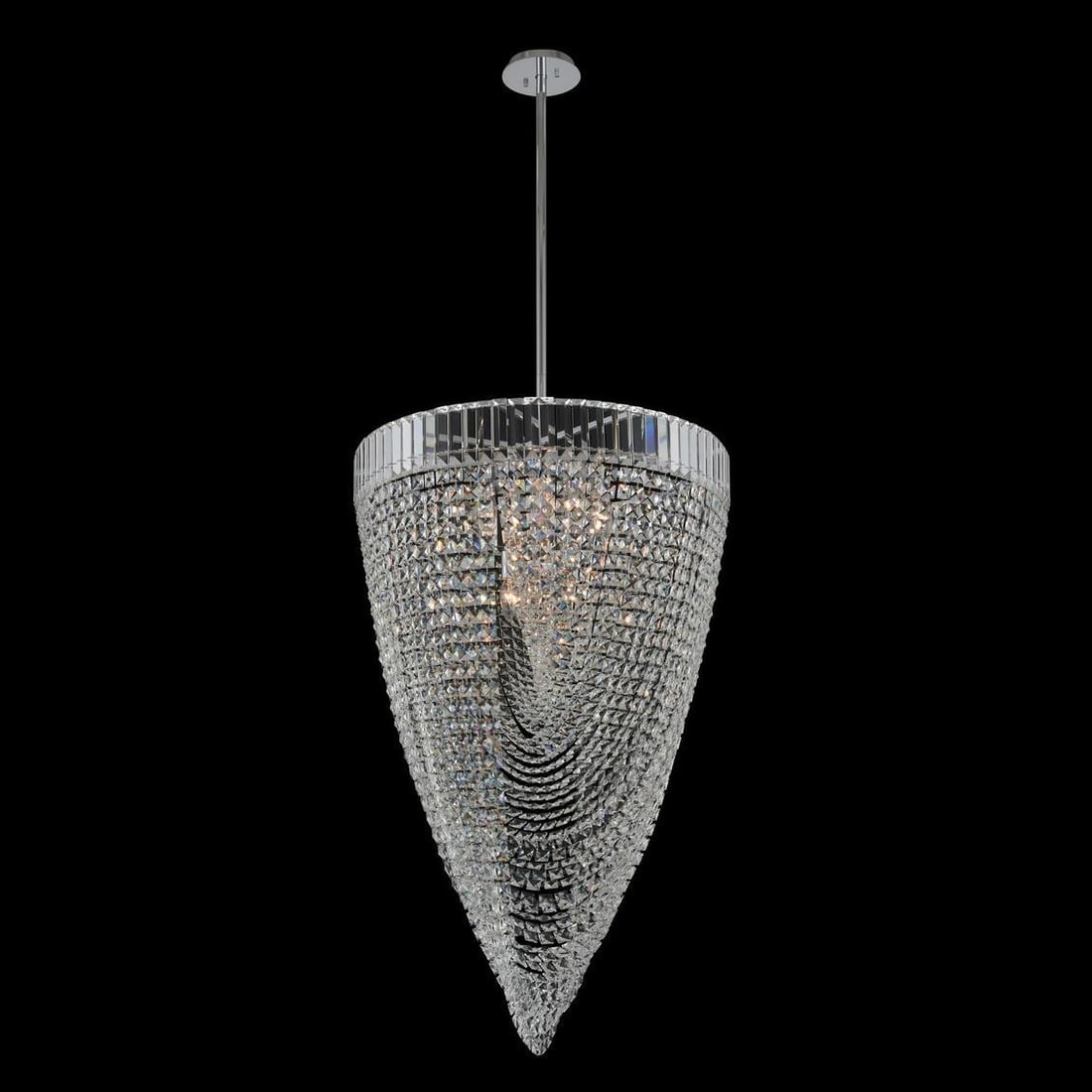 Kalco Mira 26 Inch Chrome Crystal Foyer Chandelier (1 of 1)