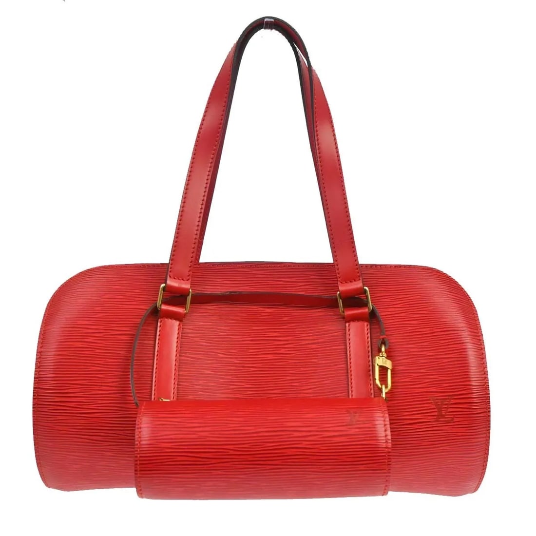 Louis Vuitton Soufflot Red Epi Leather Handbag (1 of 13)