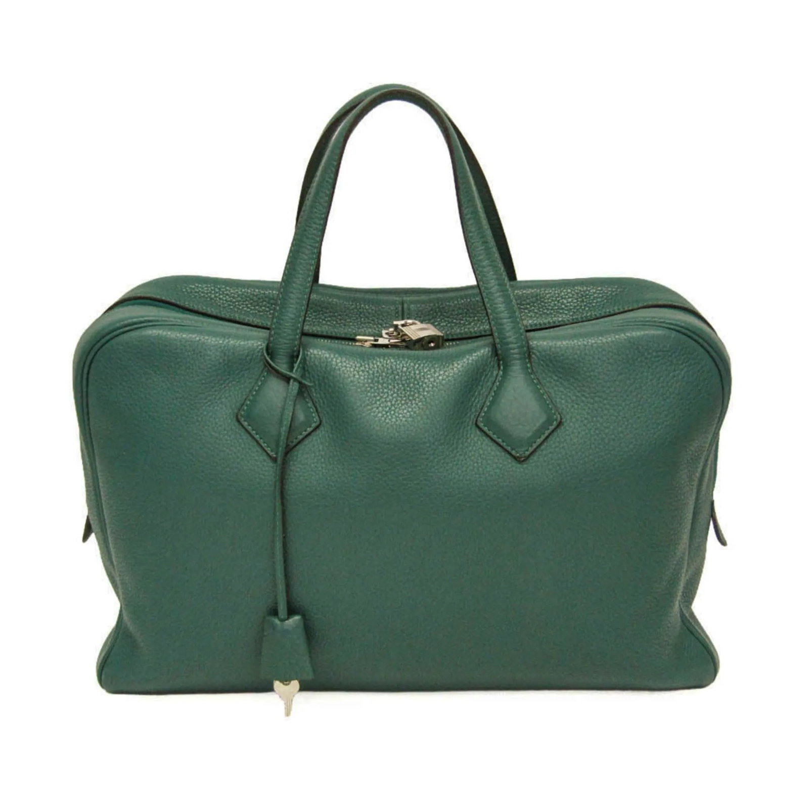 Hermes Victoria II Green Leather Unisex Bag (1 of 18)