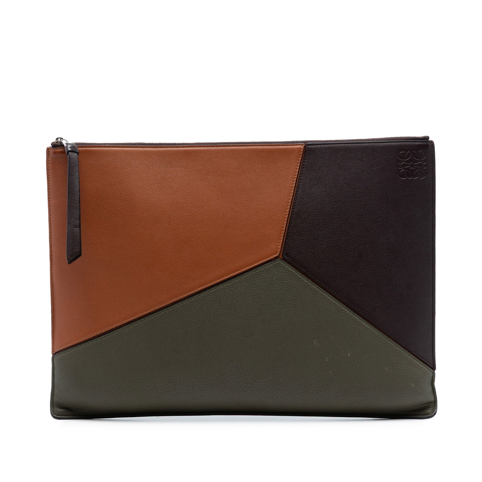 LOEWE Puzzle Wristlet Clutch in Tricolor Leather (1 of 7)