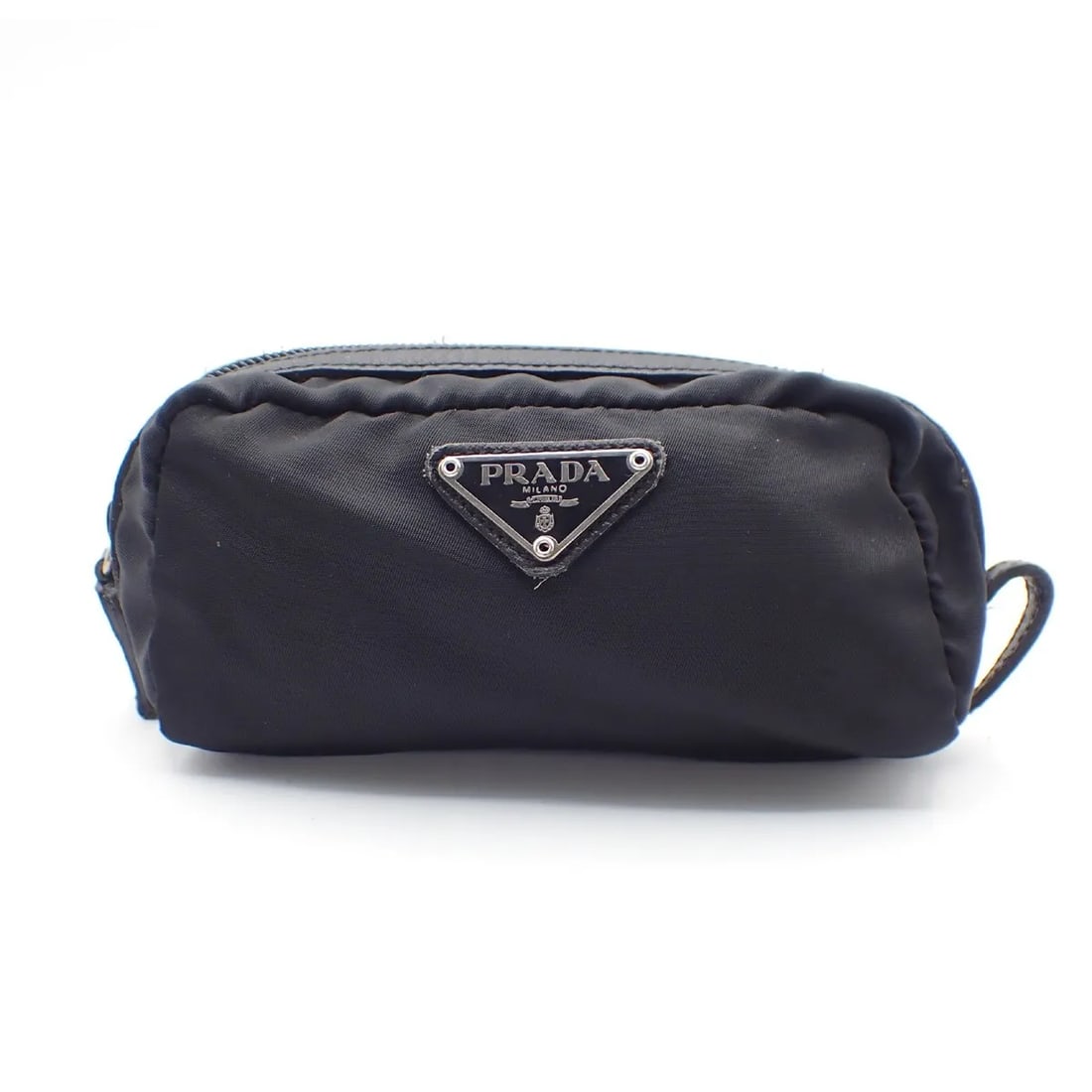 Black Nylon Prada Tessuto Padded Belt Bag with Zip Fastening: Black Nylon Prada Tessuto Padded Belt Bag with Zip Fastening This Prada Padded Zip Belt Bag is crafted from black nylon and features a practical belt design. The bag is designed for women and includes