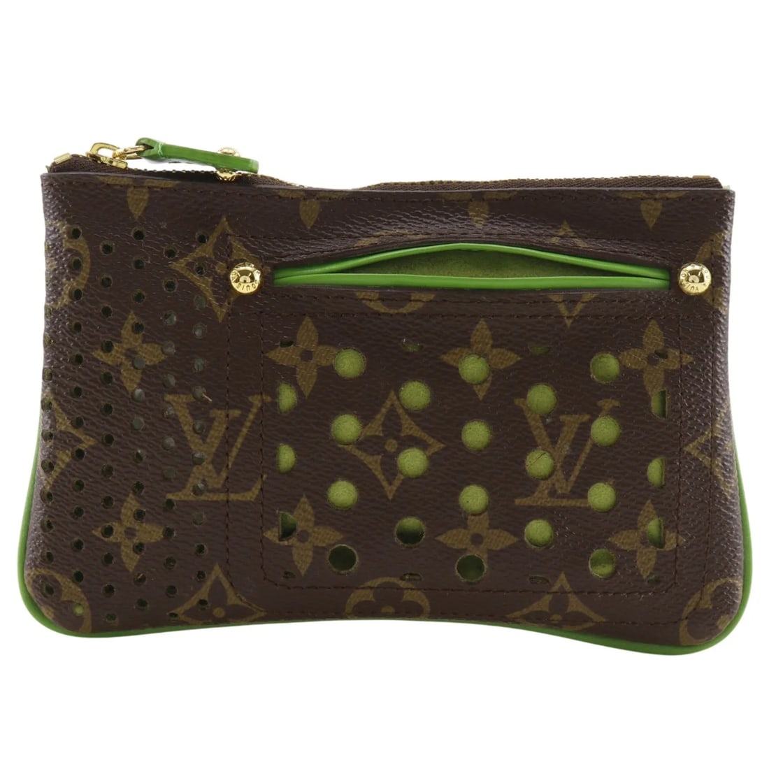 Louis Vuitton Pochette Plate Brown Monogram Canvas Pouch (1 of 12)