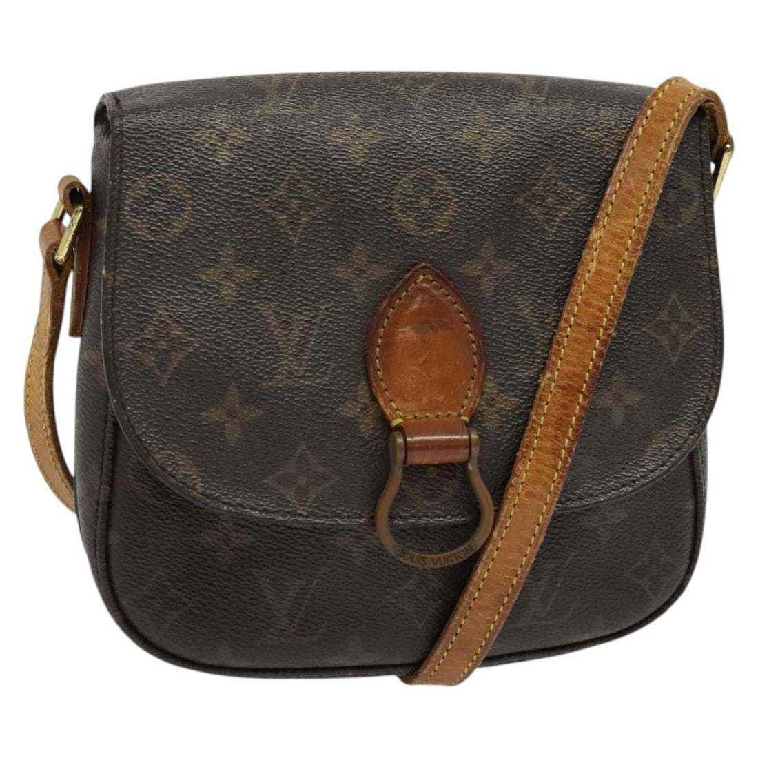 LOUIS VUITTON Monogram Saint Cloud MM Shoulder Bag M51243 Made in France: LOUIS VUITTON Monogram Saint Cloud MM Shoulder Bag M51243 Made in France This authentic LOUIS VUITTON Monogram Saint Cloud MM Shoulder Bag (M51243) is crafted from durable Monogram Canvas featuring th