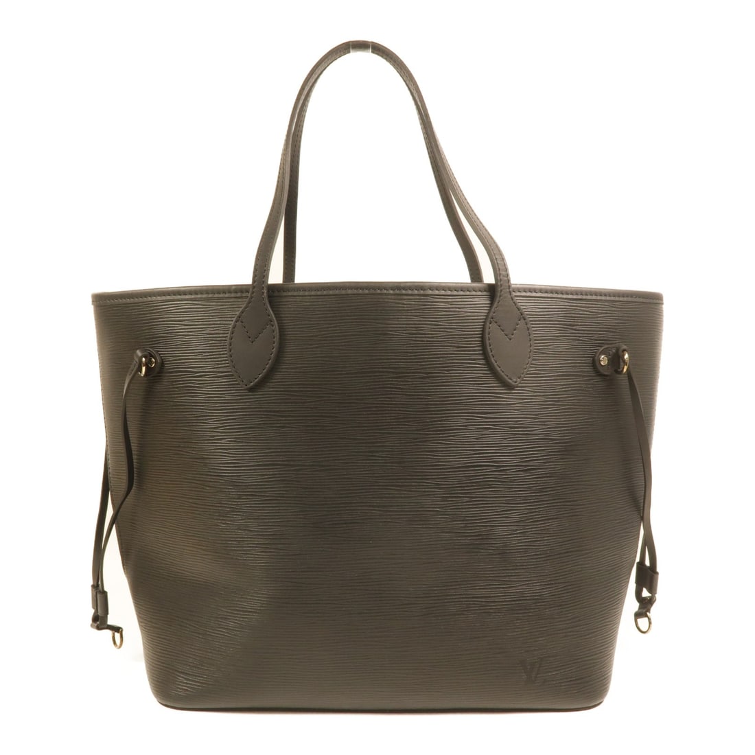 Louis Vuitton Neverfull MM Epi Calfskin Tote in Black: Louis Vuitton Neverfull MM Epi Calfskin Tote in Black Louis Vuitton Neverfull MM tote bag in black Epi calfskin with a structured silhouette and gold-tone hardware. Made in France, this women's tote i