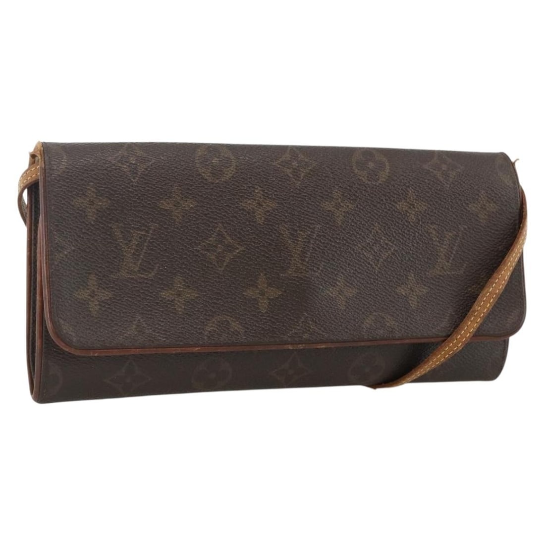 Louis Vuitton Pochette Twin GM Monogram Canvas Shoulder Bag M51852: Louis Vuitton Pochette Twin GM Monogram Canvas Shoulder Bag M51852 This is a Louis Vuitton Monogram Pochette Twin GM Shoulder Bag, model M51852. Crafted from signature Monogram canvas, this women's sh