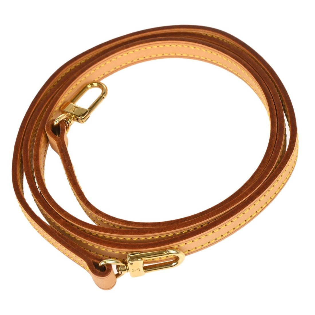 Louis Vuitton leather shoulder strap in beige for women: Louis Vuitton leather shoulder strap in beige for women Louis Vuitton shoulder strap in beige leather with strap accent detailing. Made in France, this women's accessory is in very good condition with
