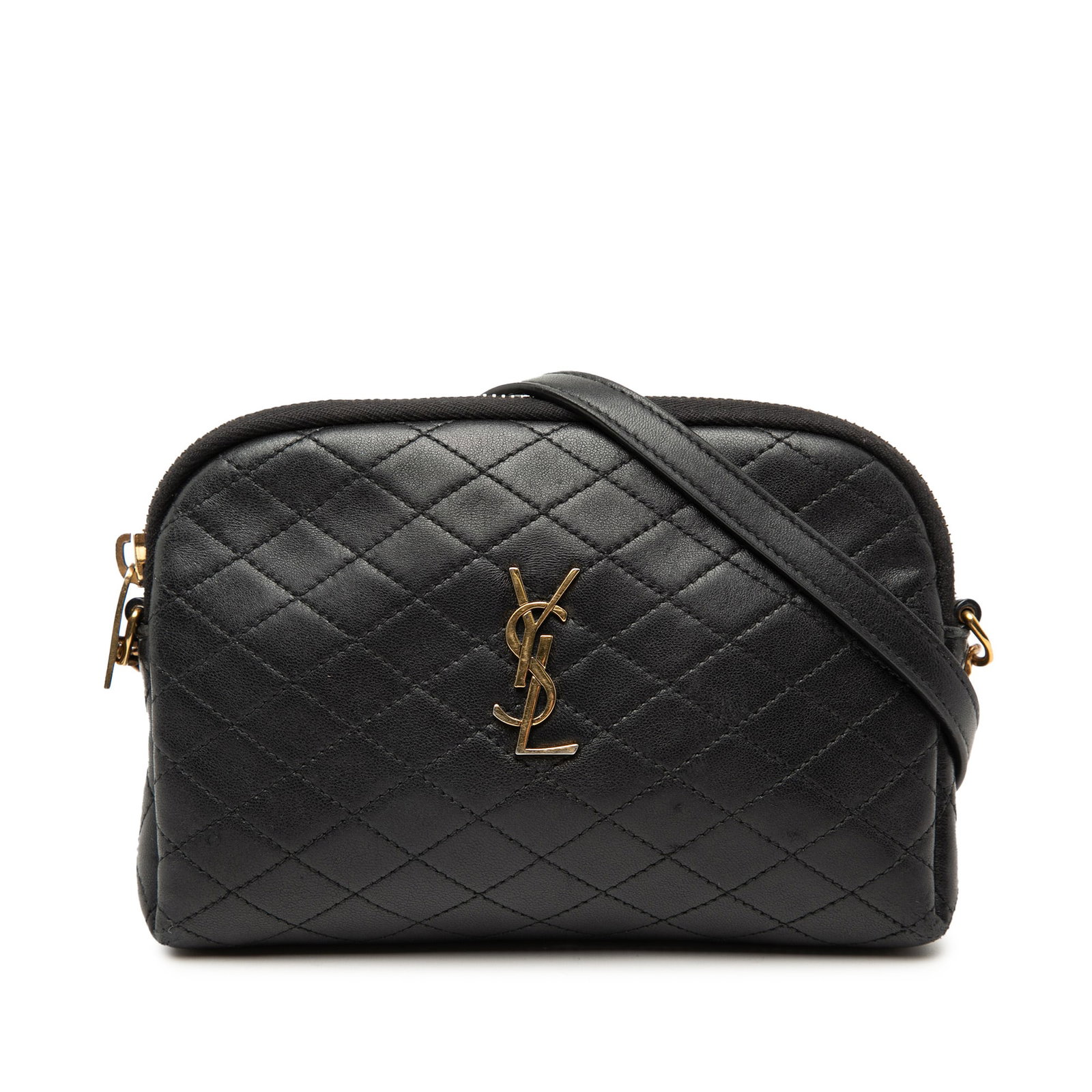 Saint Laurent Gaby Mini Black Quilted Lambskin Crossbody Bag (1 of 7)