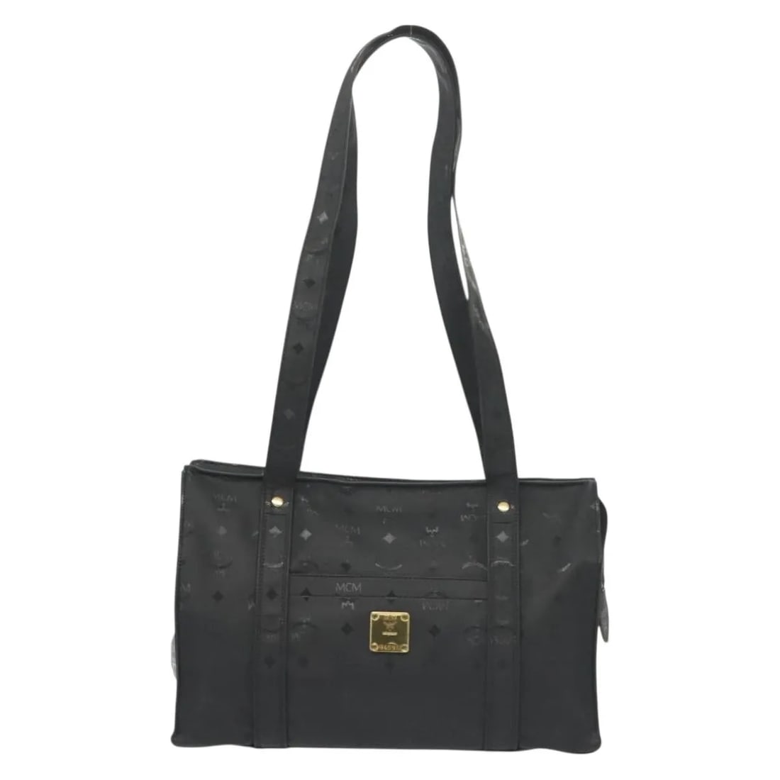 MCM Vintage Vicetos black canvas shoulder bag: MCM Vintage Vicetos black canvas shoulder bag Vintage MCM Vicetos bag in black canvas with a well-kept overall appearance and light signs of use. Condition notes include shape loss to the exterior and