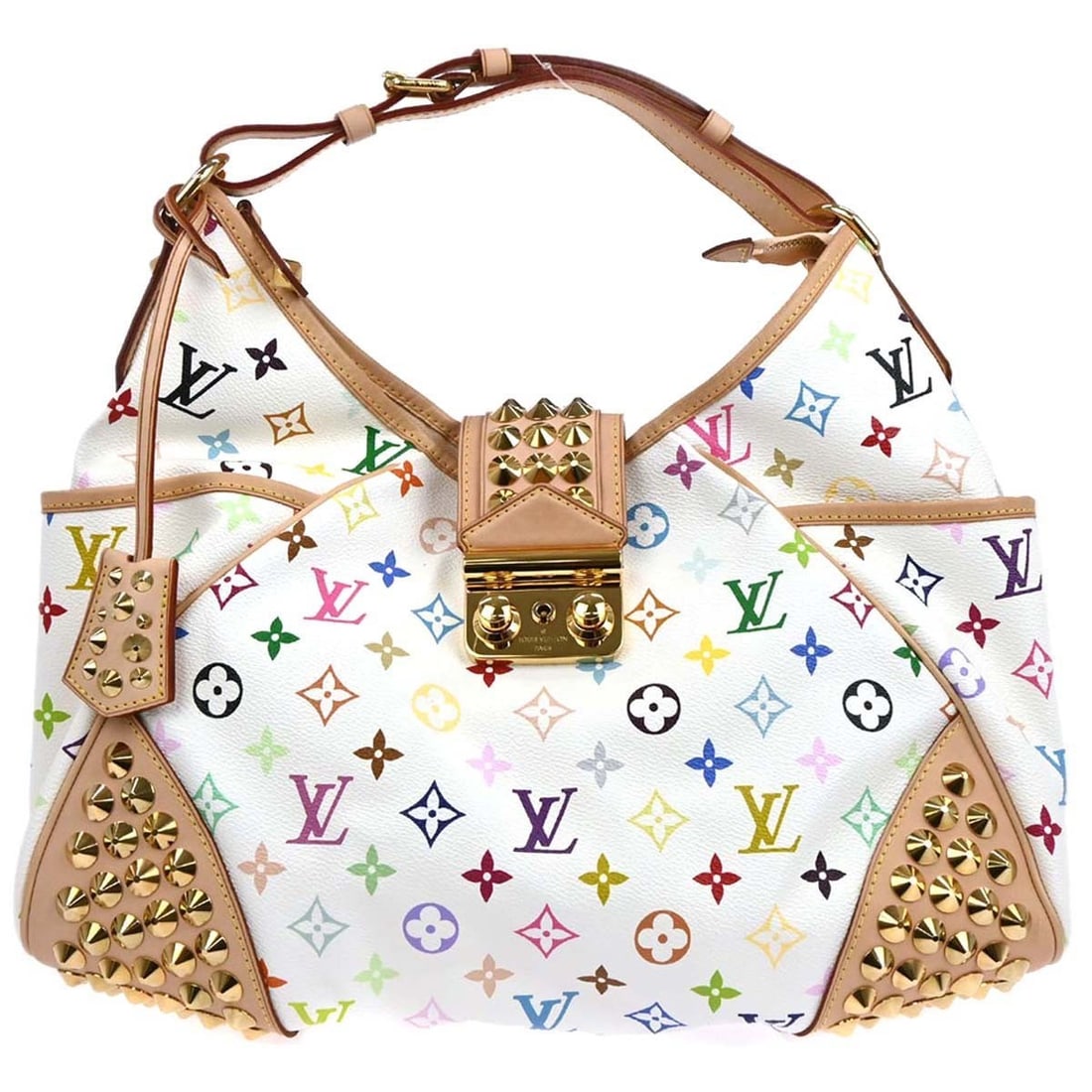 Louis Vuitton Chrissie MM White Monogram Multicolor Handbag M40311 (1 of 10)