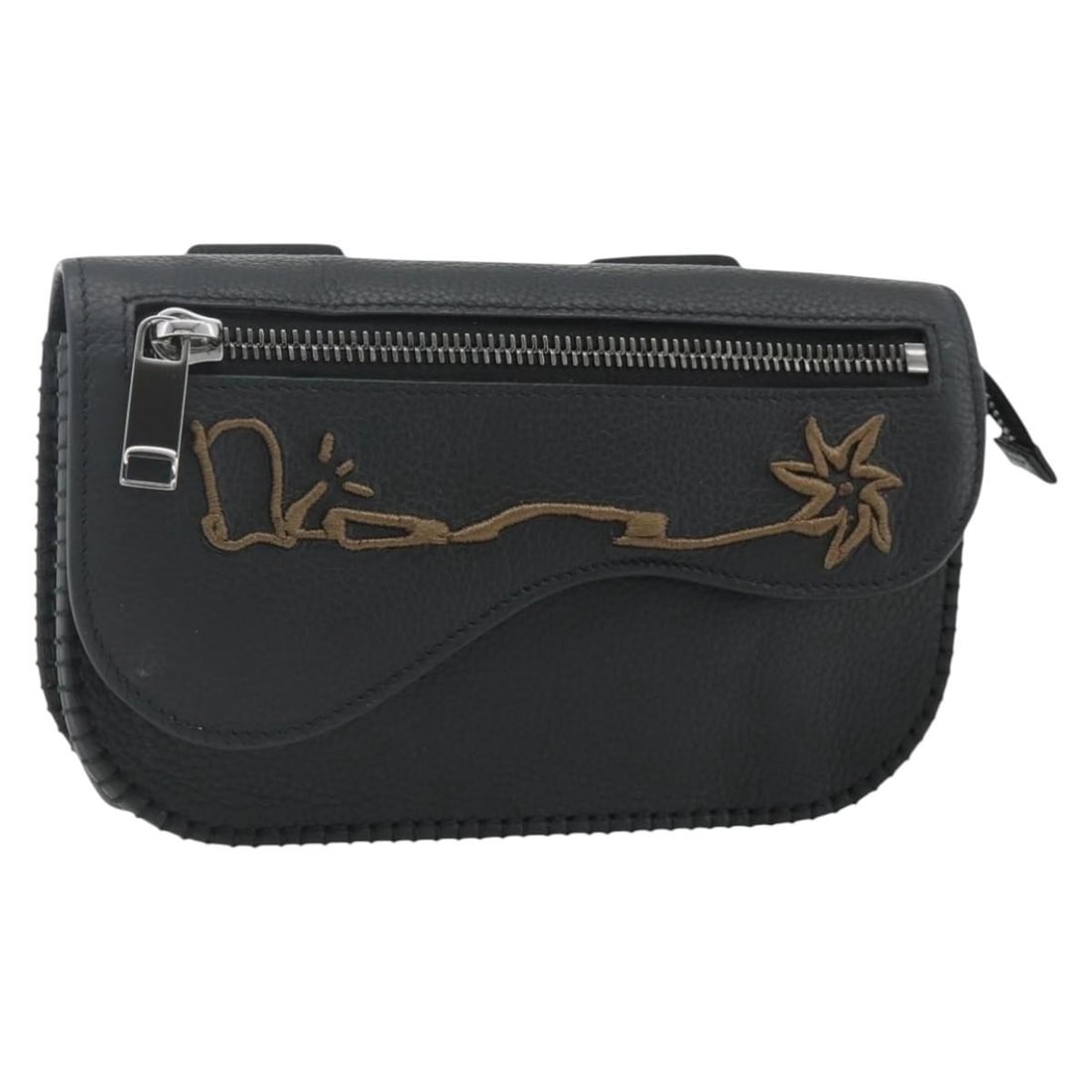 Christian Dior Cactus Jack black leather pouch silver accent (1 of 18)
