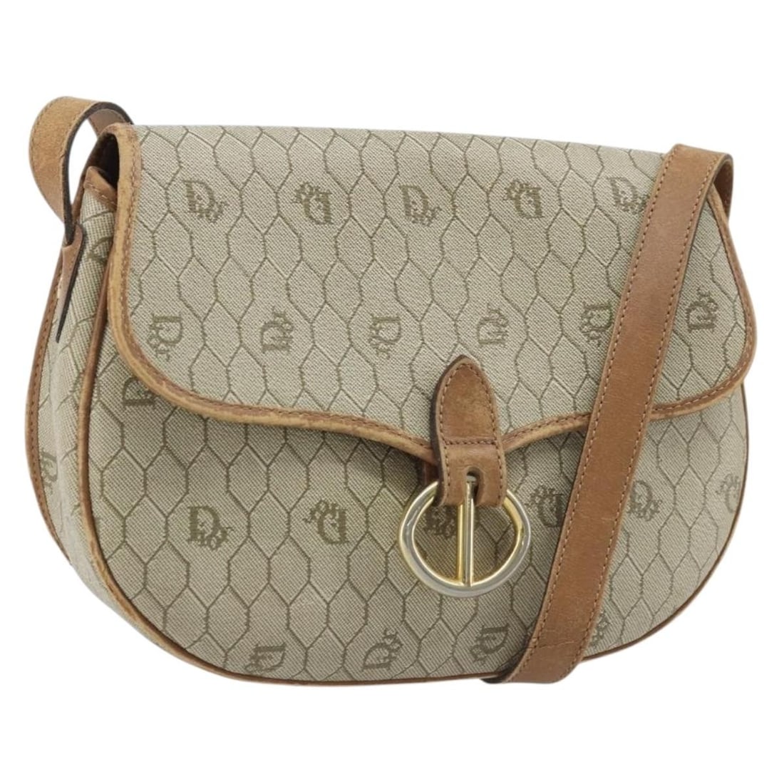 Christian Dior Honeycomb Beige PVC Canvas Shoulder Bag for Women: Christian Dior Honeycomb Beige PVC Canvas Shoulder Bag for Women This Christian Dior shoulder bag features the iconic honeycomb canvas combined with beige and gold PVC leather. Designed for women, it 