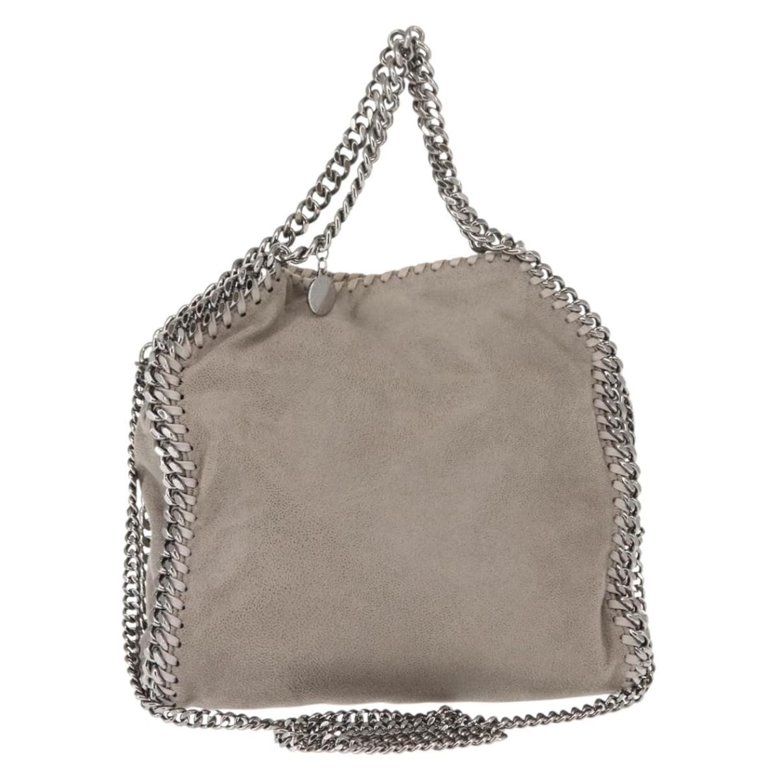 Stella MacCartney Gray Chain Falabella Bag 2-Way Auth 371223 Italy: Stella MacCartney Gray Chain Falabella Bag 2-Way Auth 371223 Italy Discover the stylish Stella McCartney Chain Falabella Bag, crafted from durable polyester in a chic gray and silver color scheme. Thi