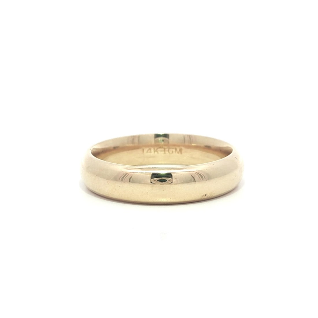 Men's Unbranded 14k Yellow Gold 5.3mm Domed Band Ring (1 of 4)