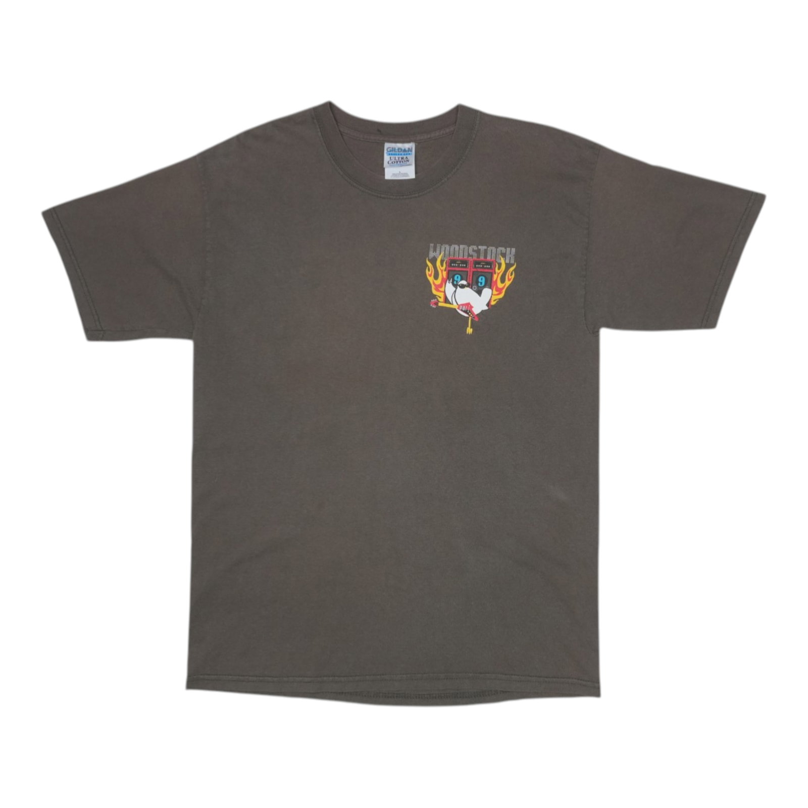 Vintage 1999 Woodstock 99 Brown Cotton Large Graphic T-Shirt (1 of 5)