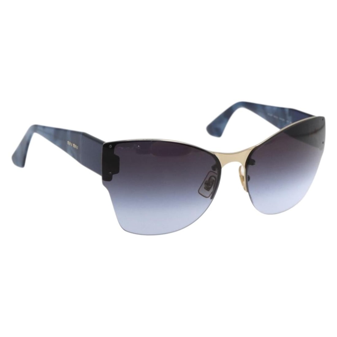 Miu Miu Navy Plastic Sunglasses with Case for Women (1 of 13)