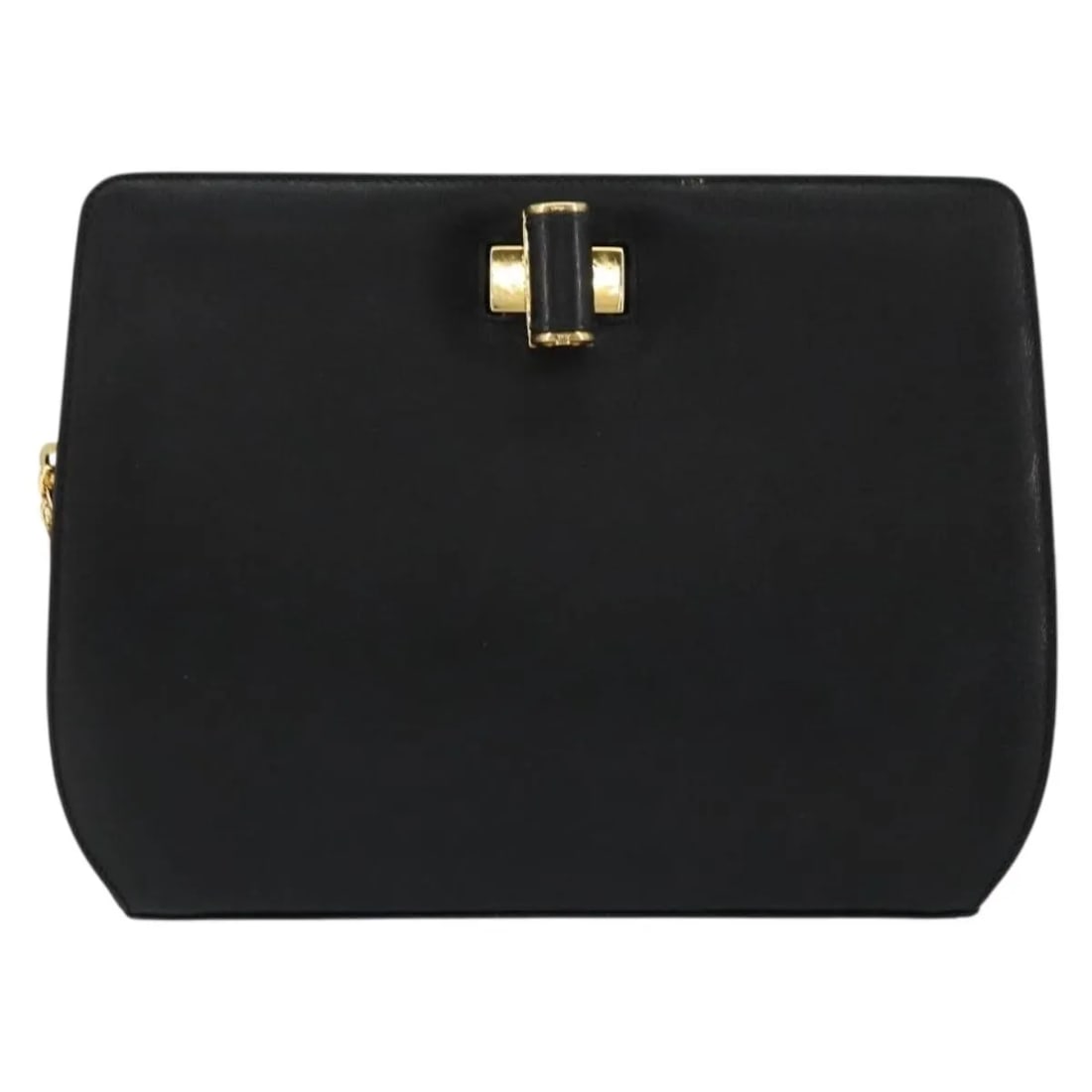Salvatore Ferragamo Vintage Chain Black Leather Shoulder Bag: Salvatore Ferragamo Vintage Chain Black Leather Shoulder Bag Vintage Salvatore Ferragamo Chain shoulder bag in black leather. This women's bag is made in Italy and presents in good overall condition, 
