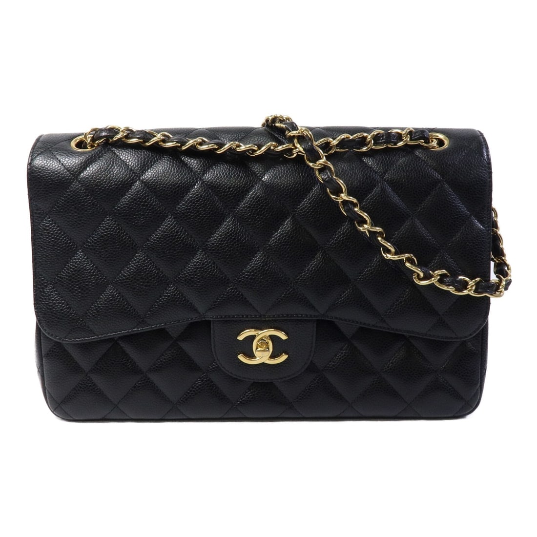 CHANEL Classic Chain Shoulder Bag Black Calfskin GHW A58600 (1 of 17)