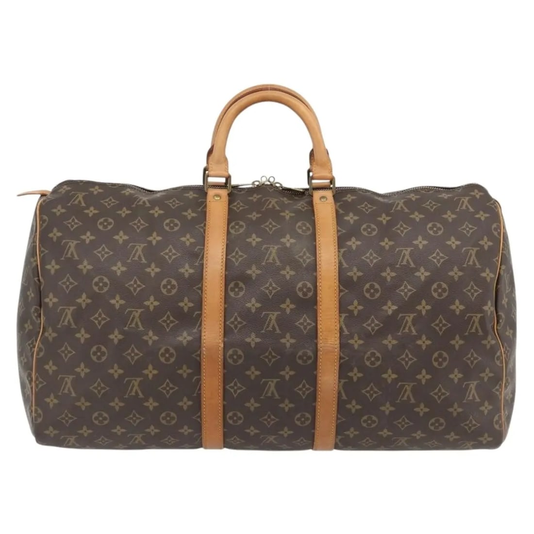 Louis Vuitton Keepall Monogram Canvas Travel Bag 55cm: Louis Vuitton Keepall Monogram Canvas Travel Bag 55cm This Louis Vuitton Keepall Bag features the iconic Monogram Canvas design and is suitable for unisex use. The bag is crafted from durable canvas i