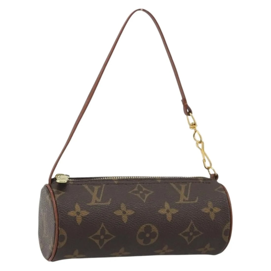 Louis Vuitton Papillon Pochette Brown Monogram Canvas Bag: Louis Vuitton Papillon Pochette Brown Monogram Canvas Bag Louis Vuitton Papillon Pochette in brown monogram canvas. This compact women's pouch is made in France and remains in good condition with ligh