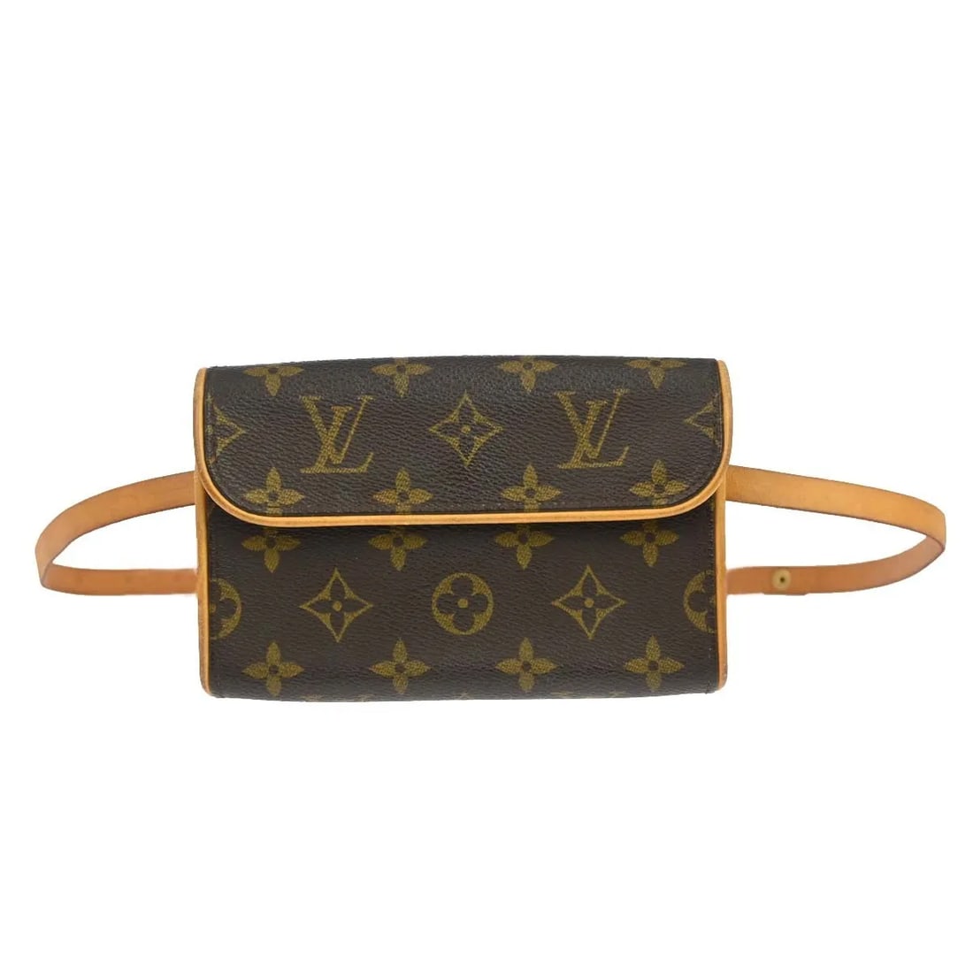 Louis Vuitton Florentine Waist Bag Monogram Canvas with Belt: Louis Vuitton Florentine Waist Bag Monogram Canvas with Belt Louis Vuitton Florentine Waist bag in brown monogram canvas. This piece is in good overall condition with visible scuffs, dirt, and stains 
