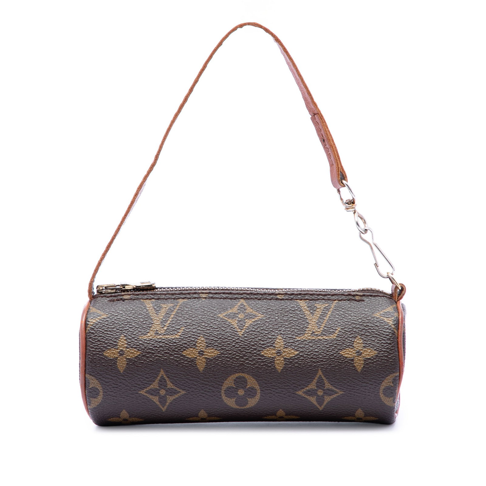 Louis Vuitton Papillon Pochette Monogram Canvas Shoulder Bag: Louis Vuitton Papillon Pochette Monogram Canvas Shoulder Bag Louis Vuitton Monogram Papillon Pochette crafted with a monogram canvas body, leather trim, a flat leather strap, and a top zip closure. Ma