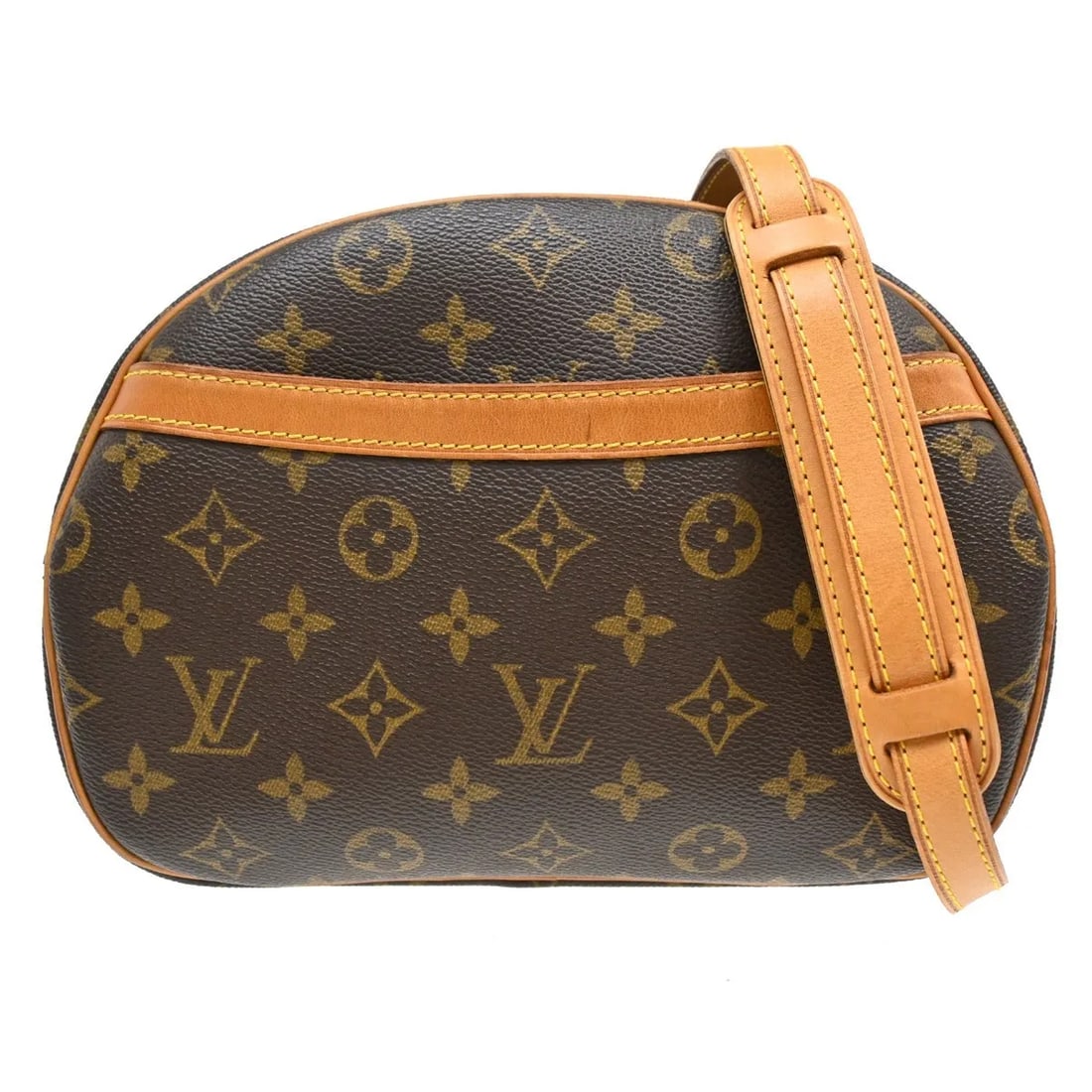 Louis Vuitton Blois Brown Monogram Canvas Handbag: Louis Vuitton Blois Brown Monogram Canvas Handbag This Louis Vuitton Blois handbag features the iconic monogram canvas in brown, designed for women. Crafted in France, the bag showcases a classic silh