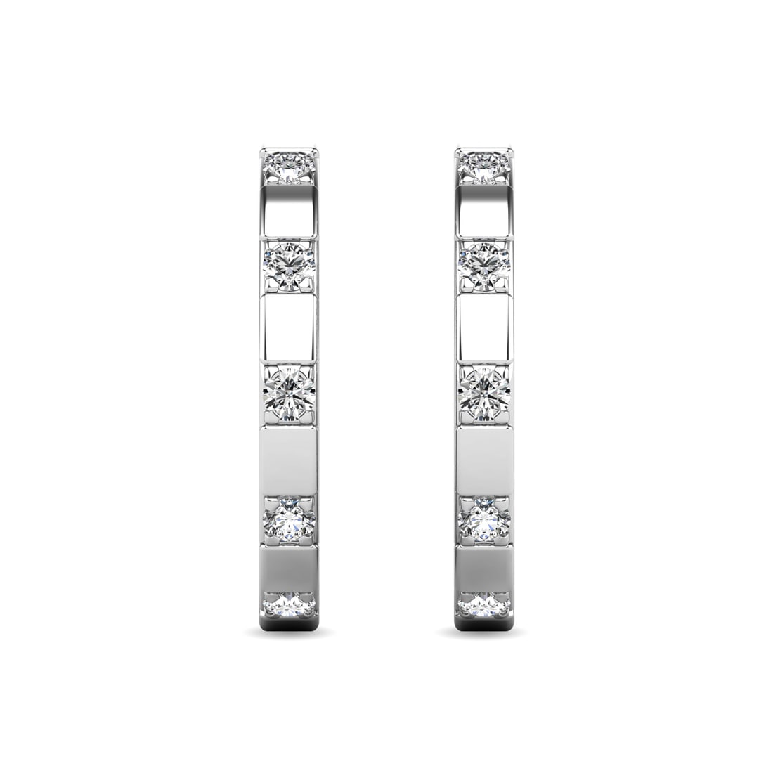 Diamond 1/10 Ct.tw Hoop Earrings in 10K White Gold: Diamond 1/10 Ct.tw Hoop Earrings in 10K White Gold 10k White Gold Stone Color: G-h Stone Clarity: I2 This item may take 2-5 weeks for shipping. PLEASE NOTE: Framed, Large, or heavy items do not have s