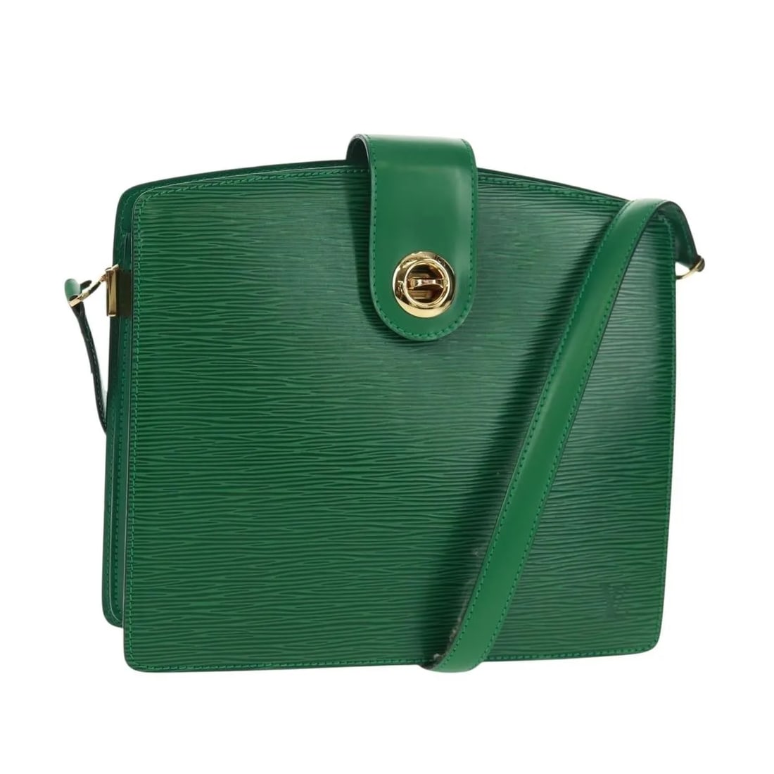 Green Epi Leather Shoulder Bag Louis Vuitton Capucines: Green Epi Leather Shoulder Bag Louis Vuitton Capucines This Louis Vuitton Capucines Shoulder Bag is crafted from green Epi leather, designed for women. The bag features a structured silhouette with a 