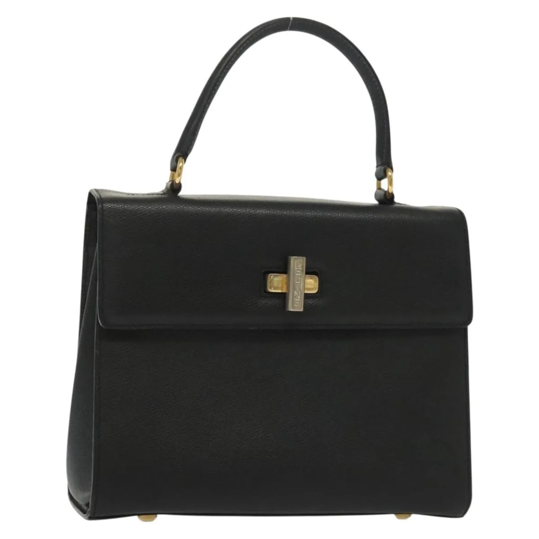 Celine Leather Convertible Top Handle Bag Vintage Model: Celine Leather Convertible Top Handle Bag Vintage Model This vintage Celine convertible top handle bag is crafted in black leather, featuring a turnlock closure and a versatile design suitable for wom